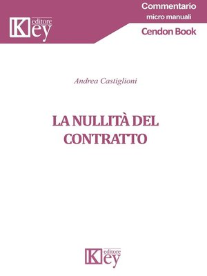 cover image of La nullità del contratto